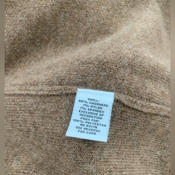 The Cashmere Project faux fur trim 98% cashmere coat NWT - Picture 7 of 8